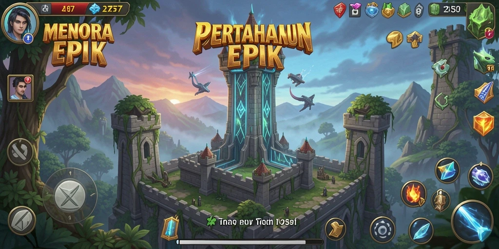 Screenshot gameplay Tower Defense yang mendebarkan di 2757.