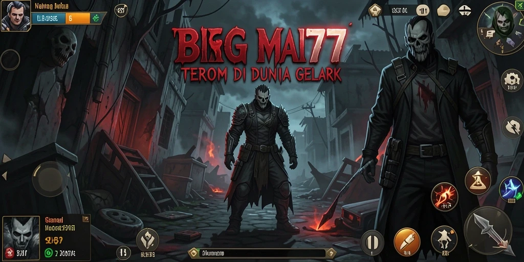 Tampilan gameplay <strong>BIG77</strong> yang mencekam dengan suasana seram yang kuat.
