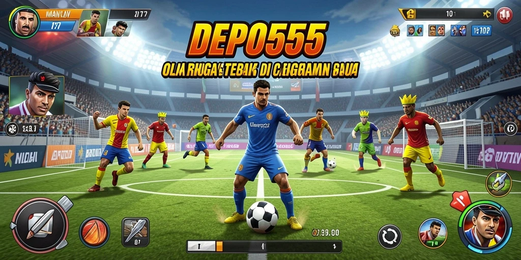 Tampilan gameplay seru di DEPO555 yang penuh aksi olahraga.