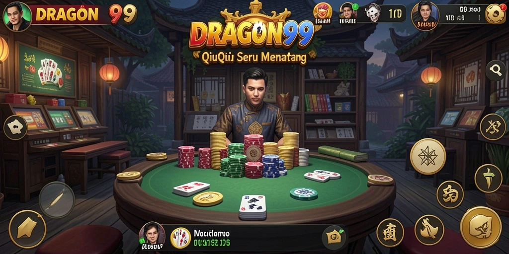 Tampilan gameplay QiuQiu yang seru dan menantang di DRAGON99.