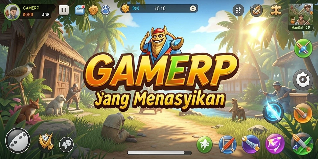Tampilan gameplay GAMERP yang seru dan penuh warna.