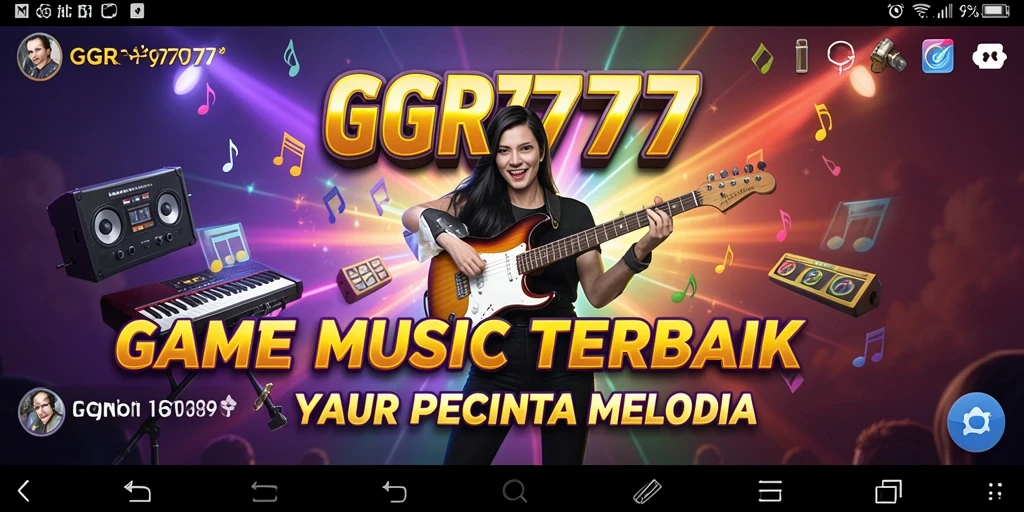 Screenshot gameplay GGR7777 menampilkan pengalaman bermain musik yang mendebarkan.