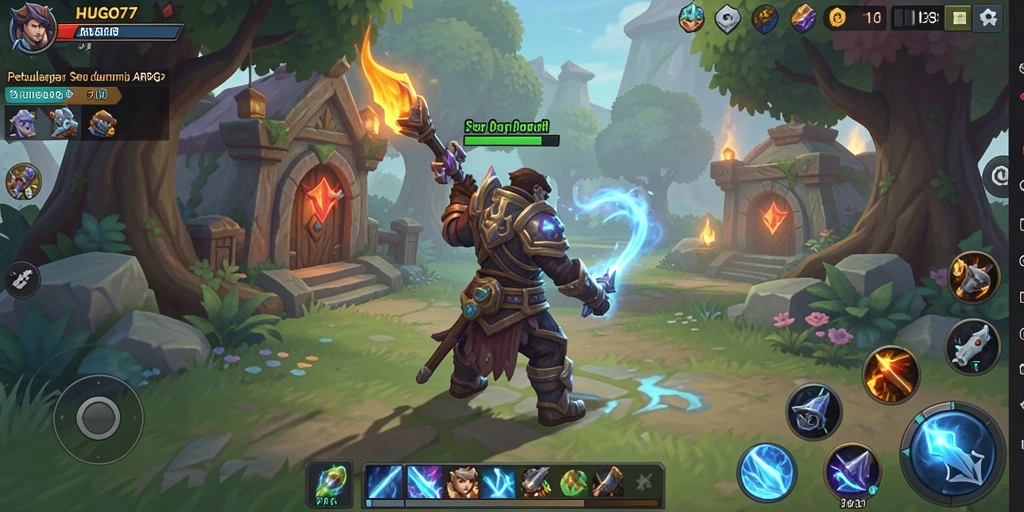 Tampilan gameplay HUGO77 yang penuh aksi dan petualangan.
