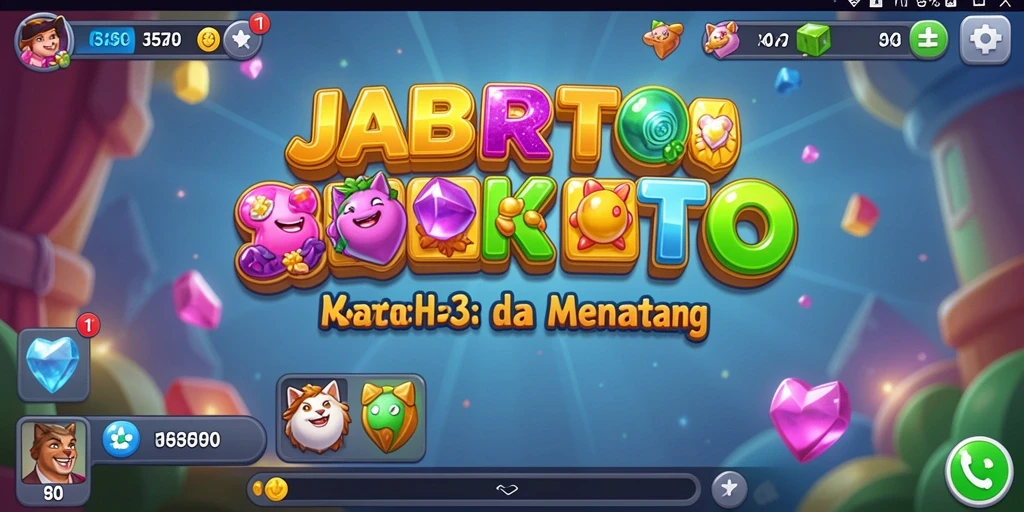 Screenshot JABARTOTO menampilkan aksi mencocokkan objek dalam gameplay Match-3.