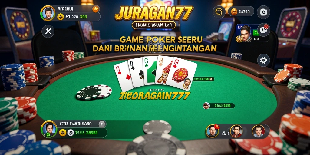 Screenshot menampilkan gameplay seru dari JURAGAN77 poker.