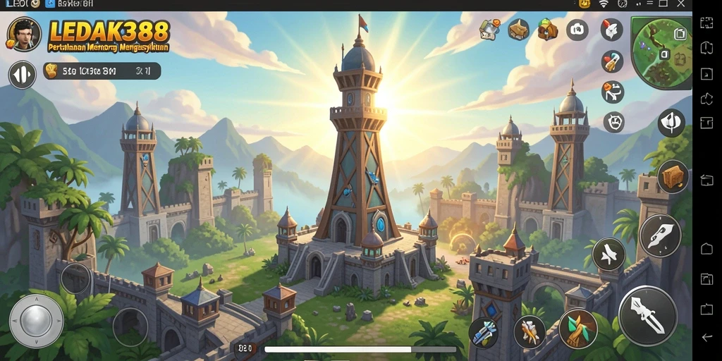 Tampilan gameplay seru dari LEDAK388 pada Tower Defense.