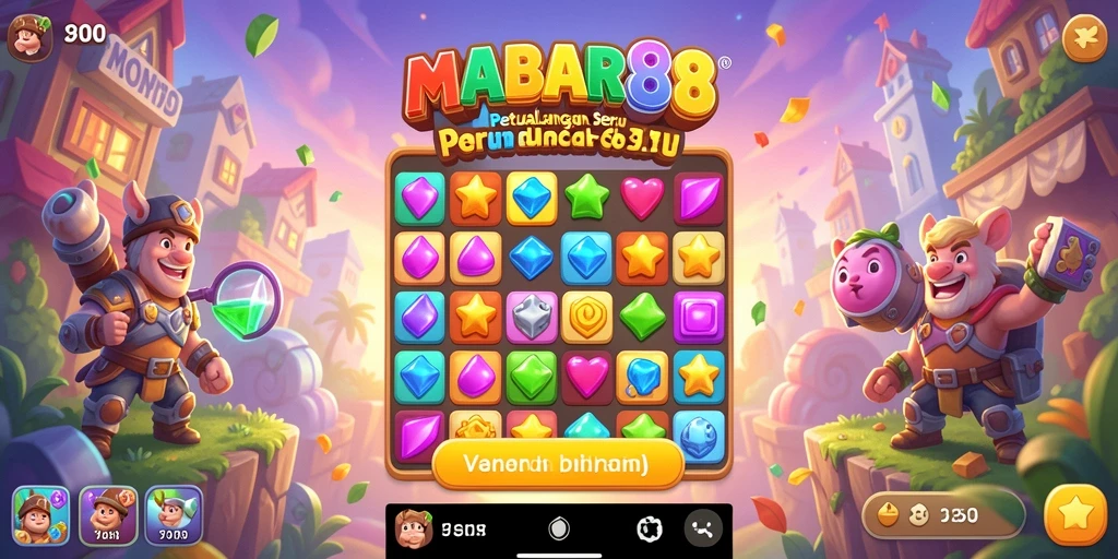 Tampilan gameplay MABAR88 yang menarik dan penuh warna.
