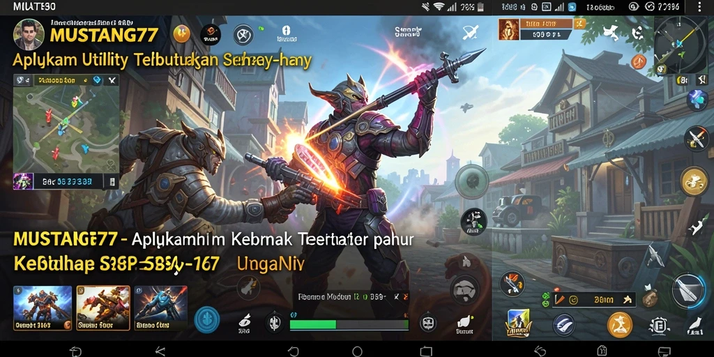Tampilan utama aplikasi MUSTANG77 dengan fitur pengingat dan pencatat.