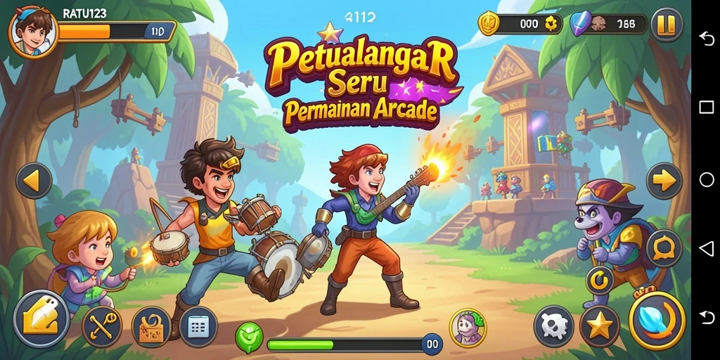 Gameplay seru dan mendebarkan menggunakan RATU123.