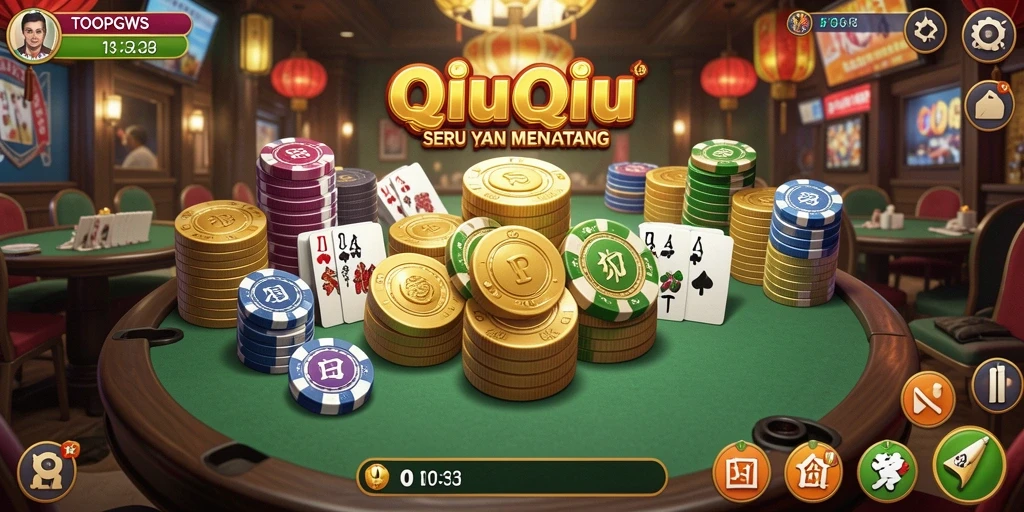 Tampilan gameplay seru dalam TOOPGWS yang penuh strategi QiuQiu.