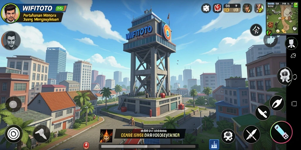 Gameplay WIFITOTO menampilkan pertarungan strategi Tower Defense yang mendebarkan.
